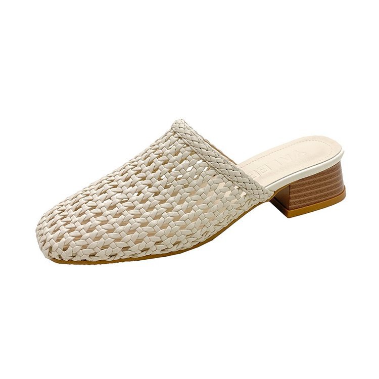 Pearline | Women’s Orthopedic Woven Pointed Toe Mule Heels