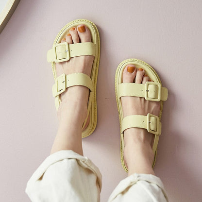 Yasmine | Women’s Orthopedic Double Buckle Platform Sandals