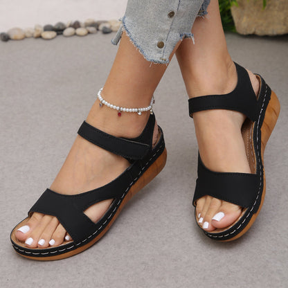 Dacelle | Women’s Orthopedic Cross Strap Comfort Wedge Sandals