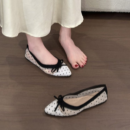 OrthoCare | Sheer Polka Dot Pointed Toe Flats