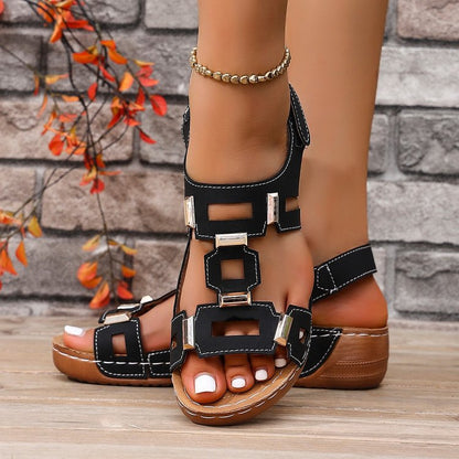 Freesia | Women’s Orthopedic Cutout Comfort Wedge Sandals