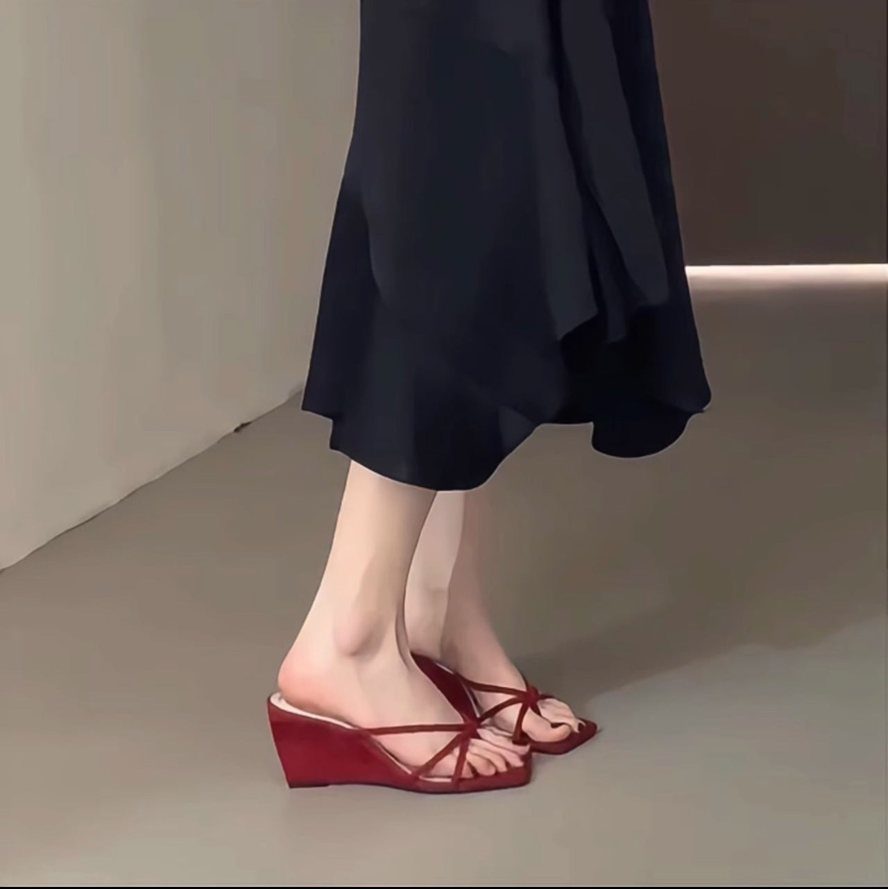 OrthoCare | Strappy Pointed Toe Kitten Heel Sandals