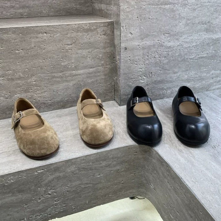 OrthoCare Mary Jane Shoes - Leather Buckle Comfort
