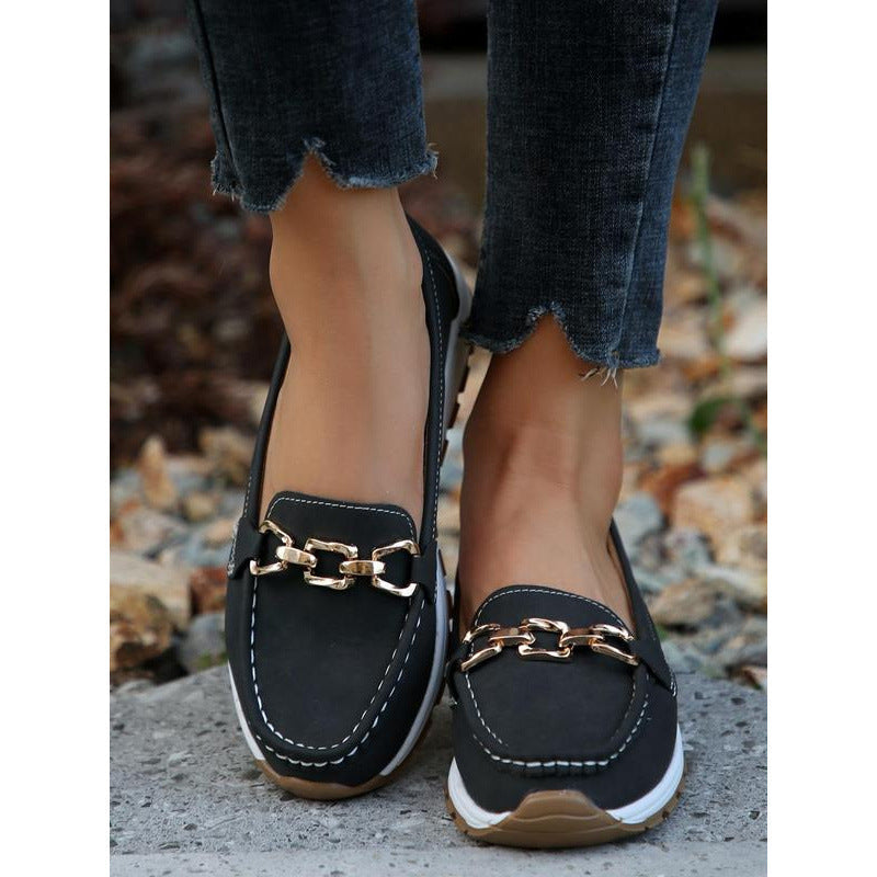 Orthopedic Chain Loafers – Cushioned Slip-On Comfort Walking Shoes
