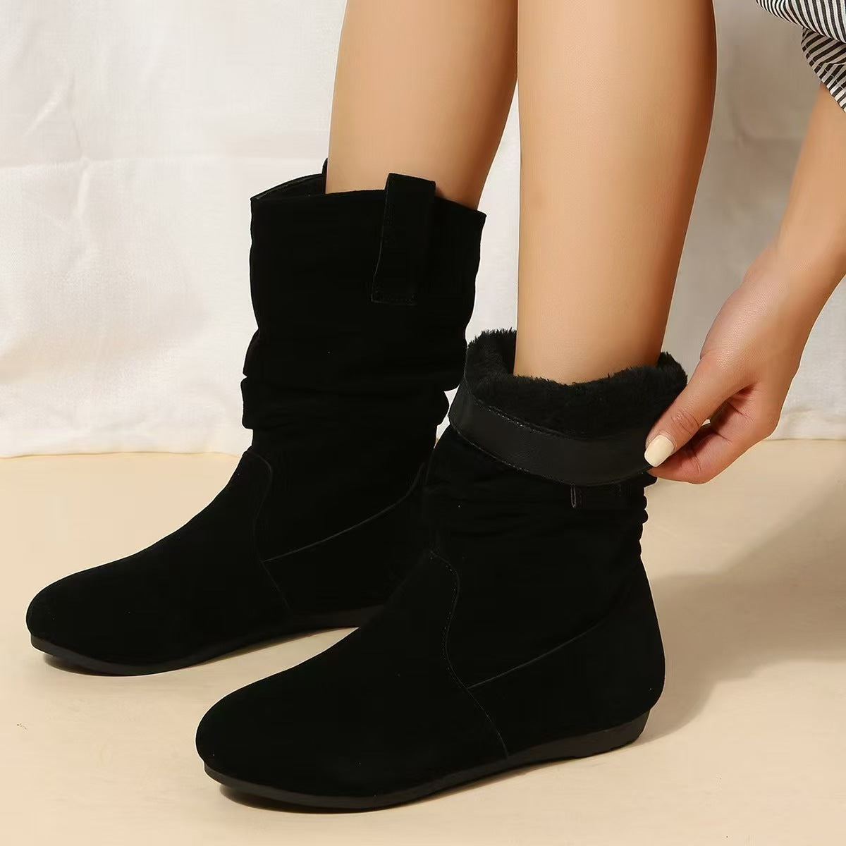 OrthoCare Wide Flat Boots - Round Toe Comfort