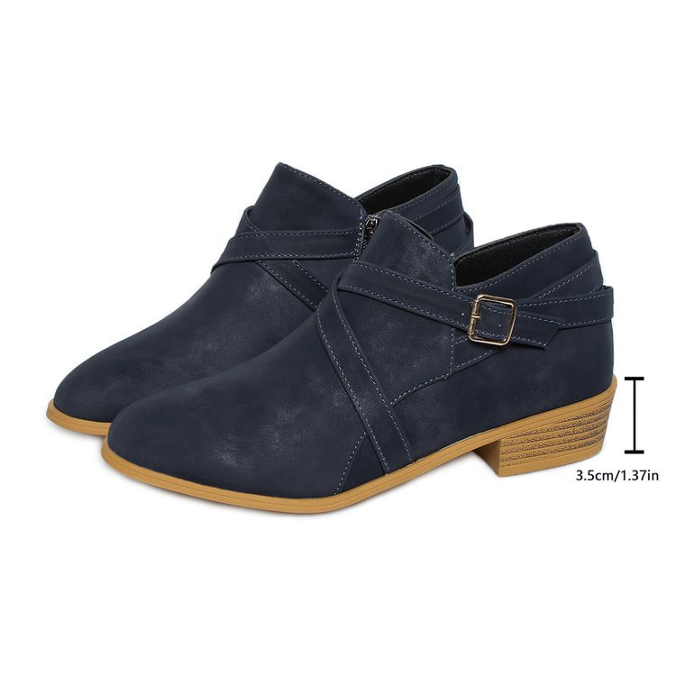 OrthoCare Leather Boots - Side Zipper & Cross Straps