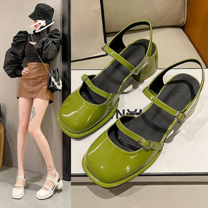 OrthoCare Mary Jane Shoes - Korean Style, Thick And Unique Heel