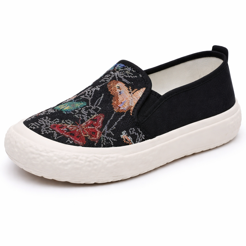 Orthopedic Printed Slip-On Shoes – Lightweight Breathable Everyday Comfort Flats