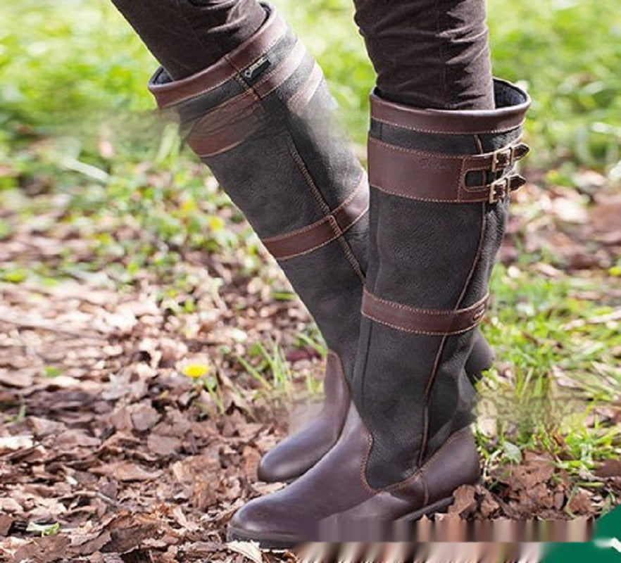 OrthoCare Knee-High Boots - Square Heel Support
