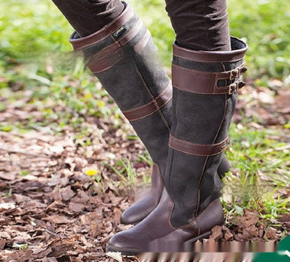 OrthoCare Knee-High Boots - Square Heel Support