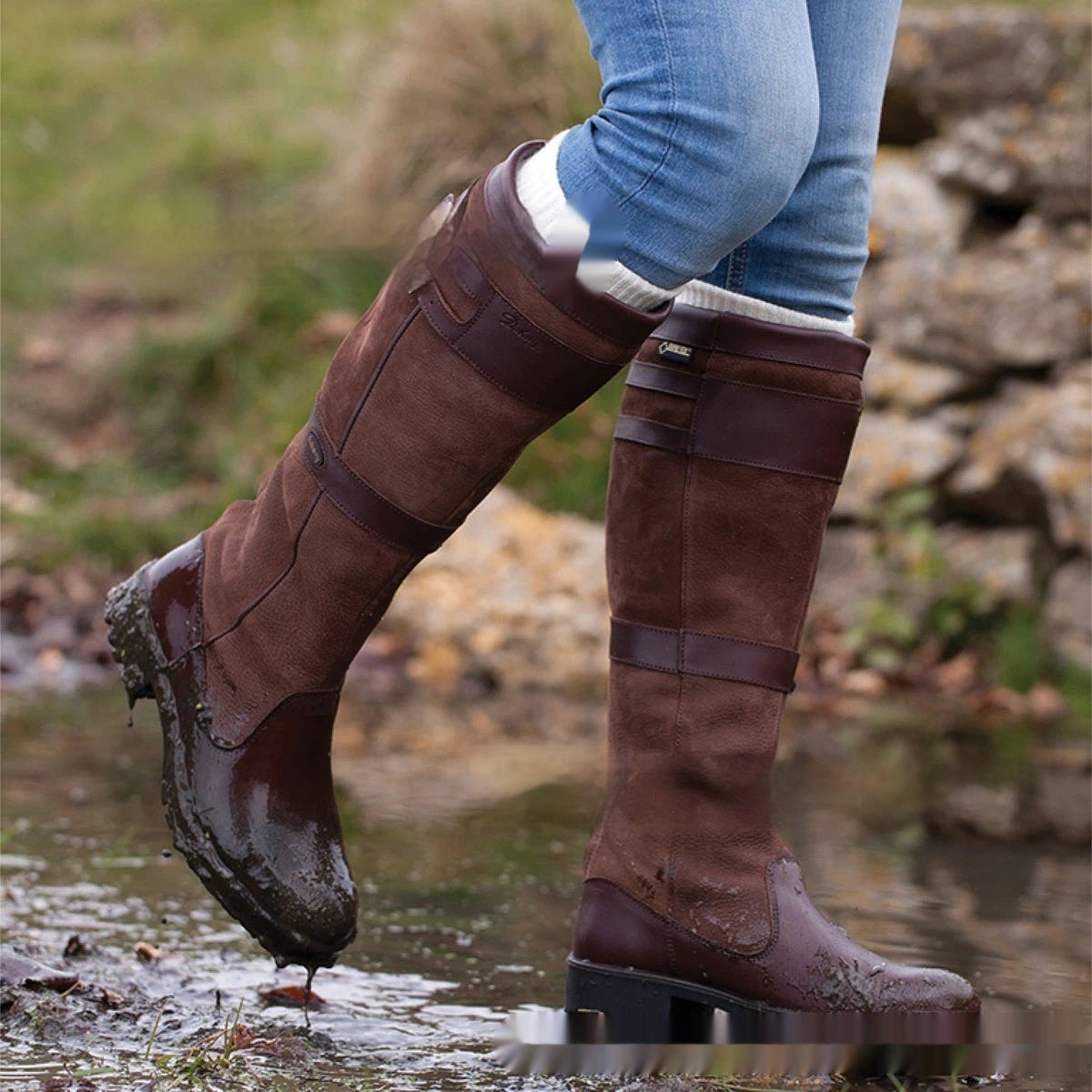 OrthoCare Knee-High Boots - Square Heel Support