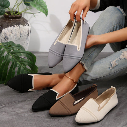 Ilaria | Women’s Orthopedic Pointed Toe Knit Ballet Flats