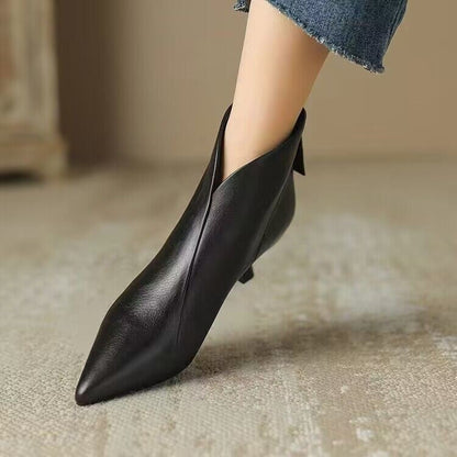 OrthoCare Chic French-Style Kitten Heel Ankle Boots