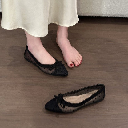 OrthoCare | Sheer Polka Dot Pointed Toe Flats