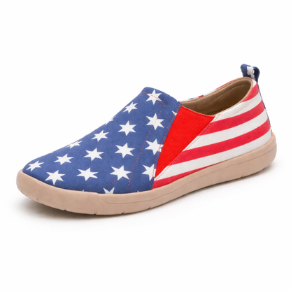 Orthopedic Patterned Slip-On Sneakers – Lightweight Breathable Comfort Walking Shoes