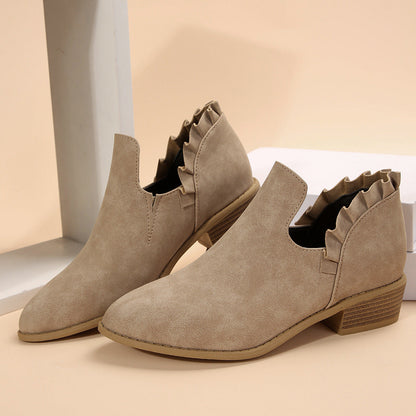 OrthoCare Women's Chunky Heel Pointed Toe Boots