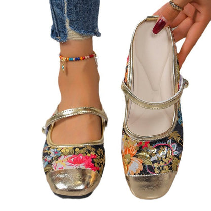 Petal | Women’s Orthopedic Floral Mary Jane Comfort Flats