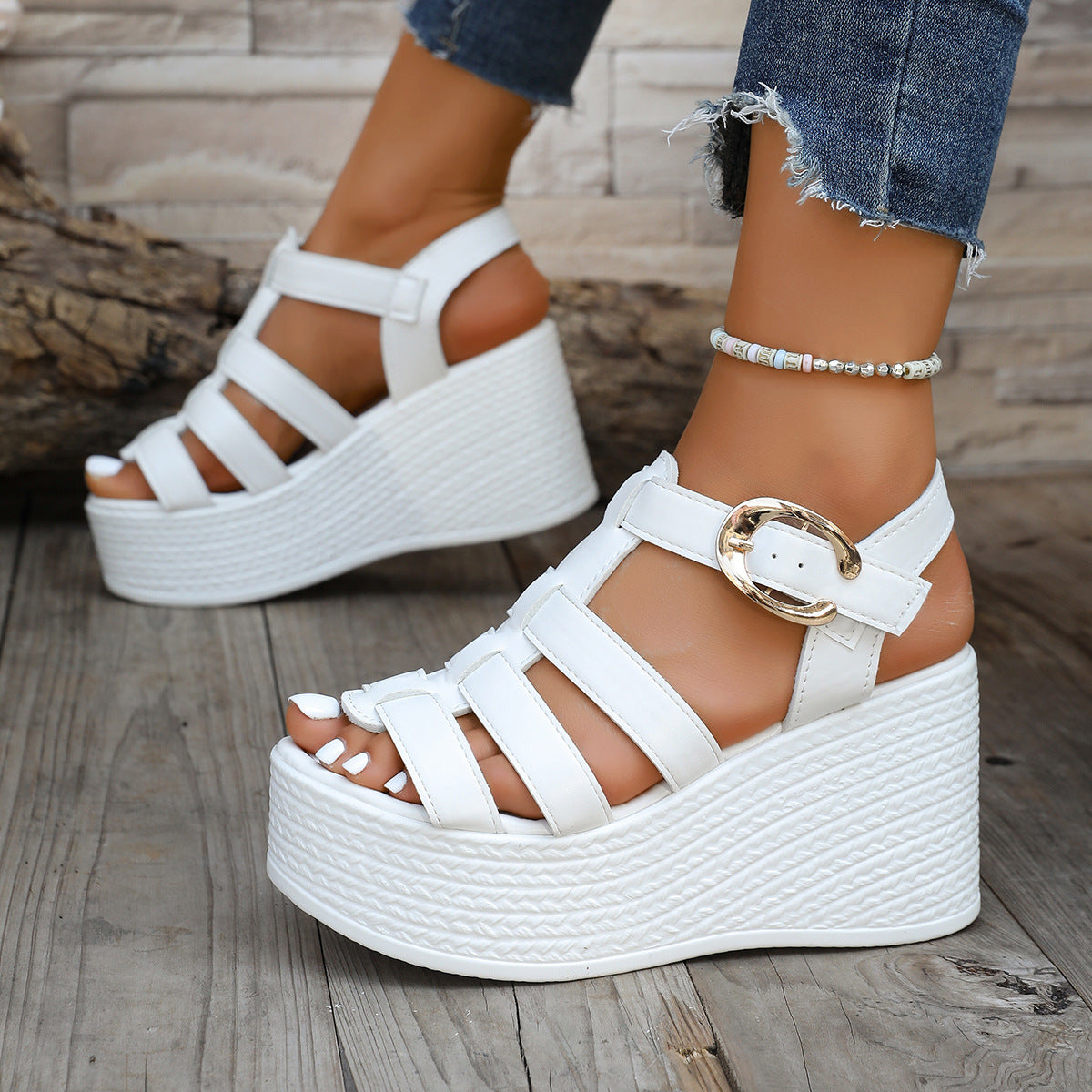 Emberly | Women’s Orthopedic Gladiator Platform Wedge Sandals