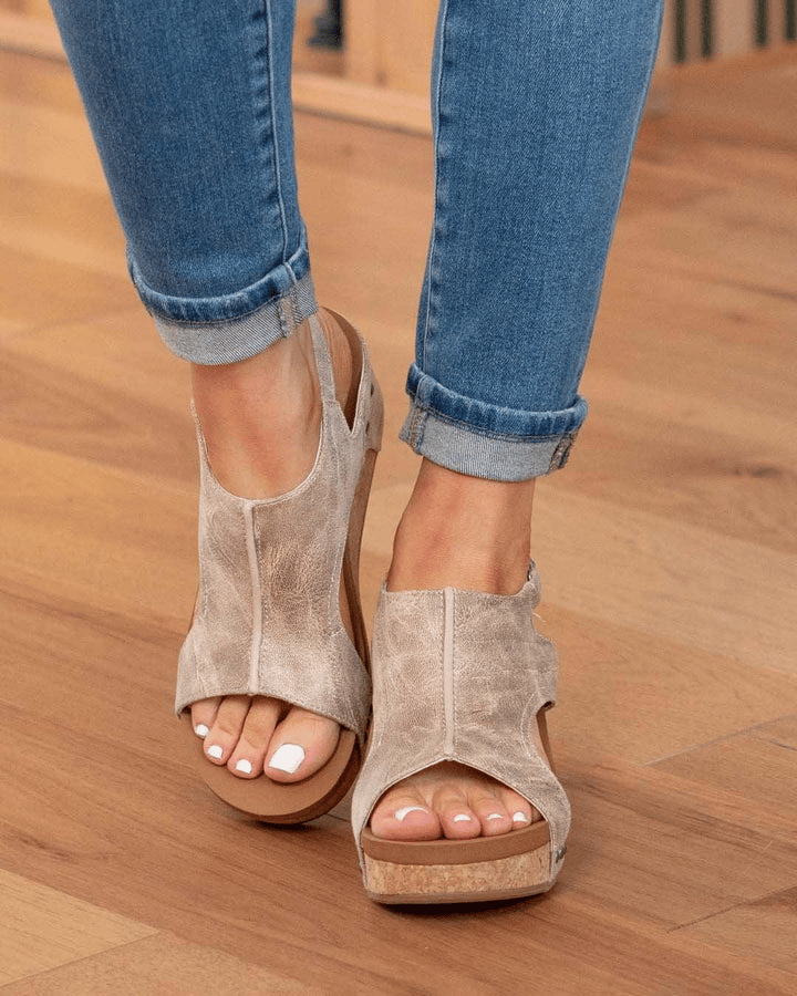 Blake | Orthopedic Open-Toe Wedge Sandals – Zipper Design Comfort