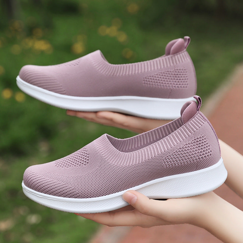 OrthoCare Women’s Breathable Slip-On Sneakers – Lightweight Comfort Walking Shoes