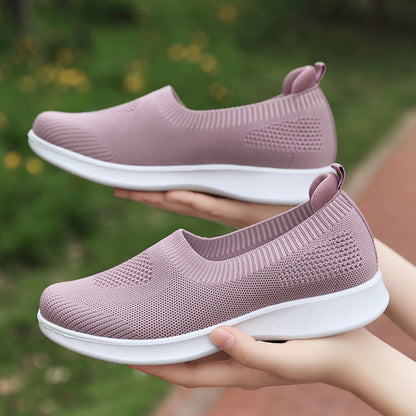 OrthoCare Women’s Breathable Slip-On Sneakers – Lightweight Comfort Walking Shoes