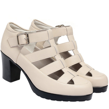 Lumielle | Women’s Orthopedic Cutout Block Heel Mary Jane Shoes