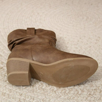 Madonna | Boho Slouch Block-Heel Orthopedic Ankle Boots