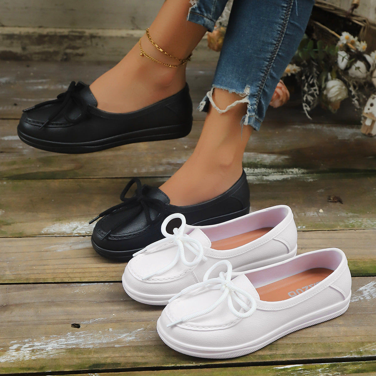 Elysia | Women’s Orthopedic Bow Slip-On Casual Flats