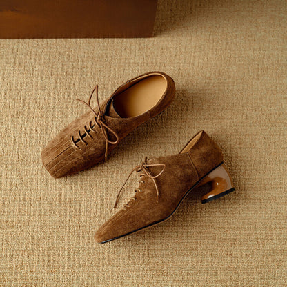 OrthoCare Chunky Sheepskin Pumps - Retro Style