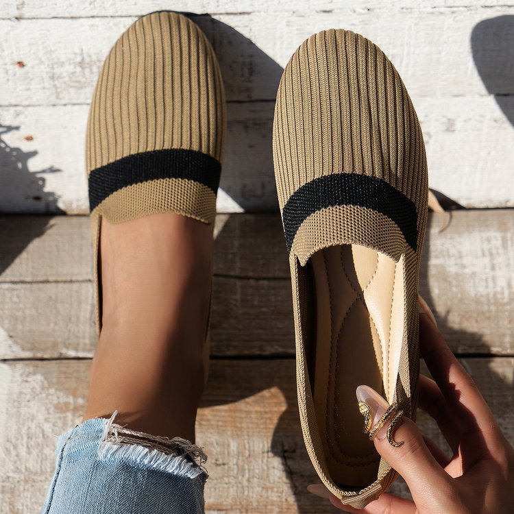 OrthoCare Women’s Knit Slip-On Loafers – Breathable Lightweight Comfort Shoes