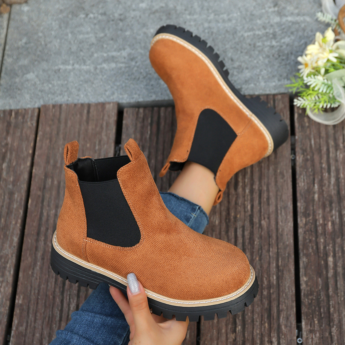 OrthoCare Square-Heeled, Round-Toe Boots For A Unique Style