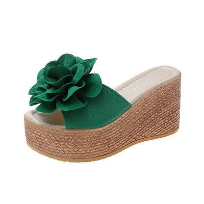 Yaretzi | Women’s Orthopedic Floral Platform Wedge Slide Sandals