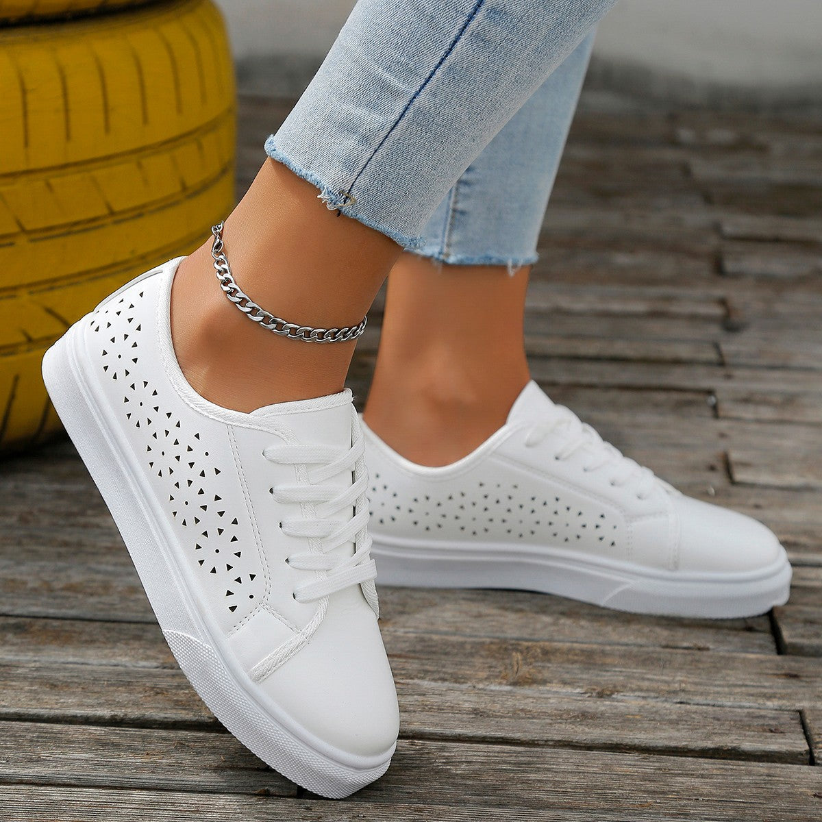 OrthoCare Cutout Flat Shoes - Unique Elegance
