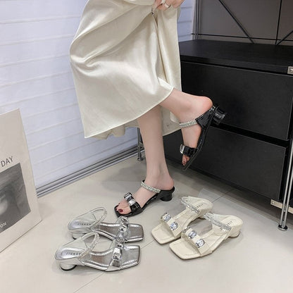 OrthoCare | Studded Strap Platform Slide Sandals