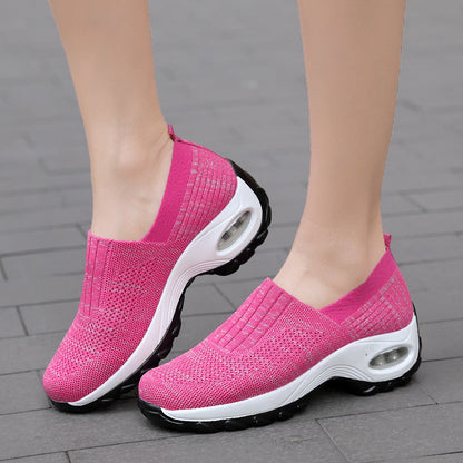 OrthoCare Women’s Air Cushion Slip-On Sneakers – Lightweight Support Walking Shoes