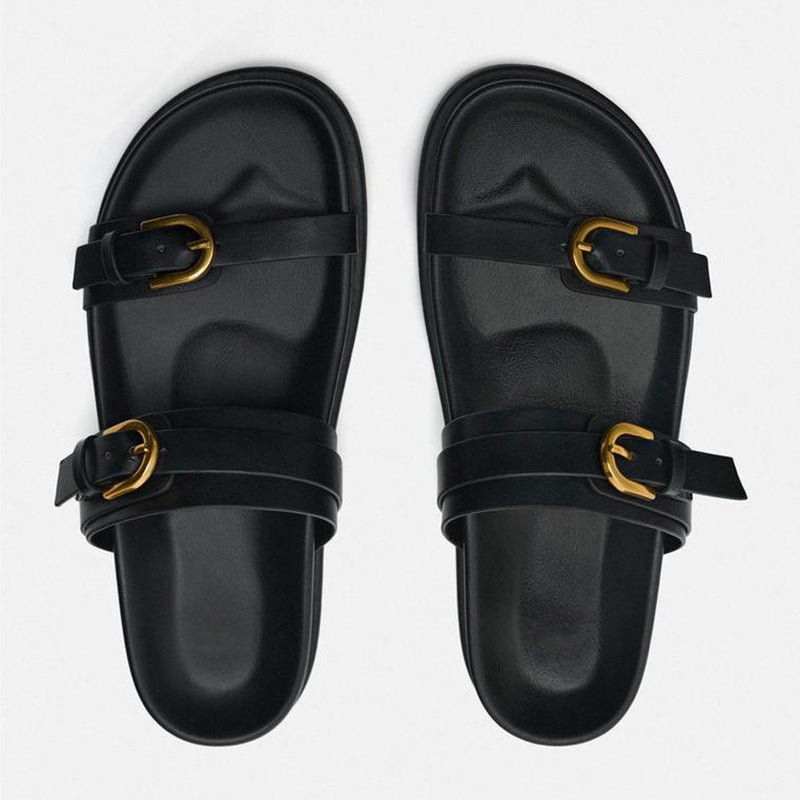 OrthoCare Double-Buckle Comfort Slide Sandals