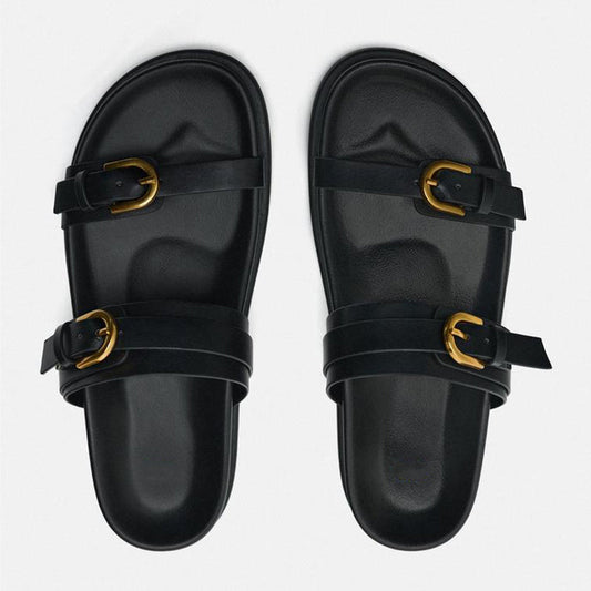 OrthoCare Double-Buckle Comfort Slide Sandals
