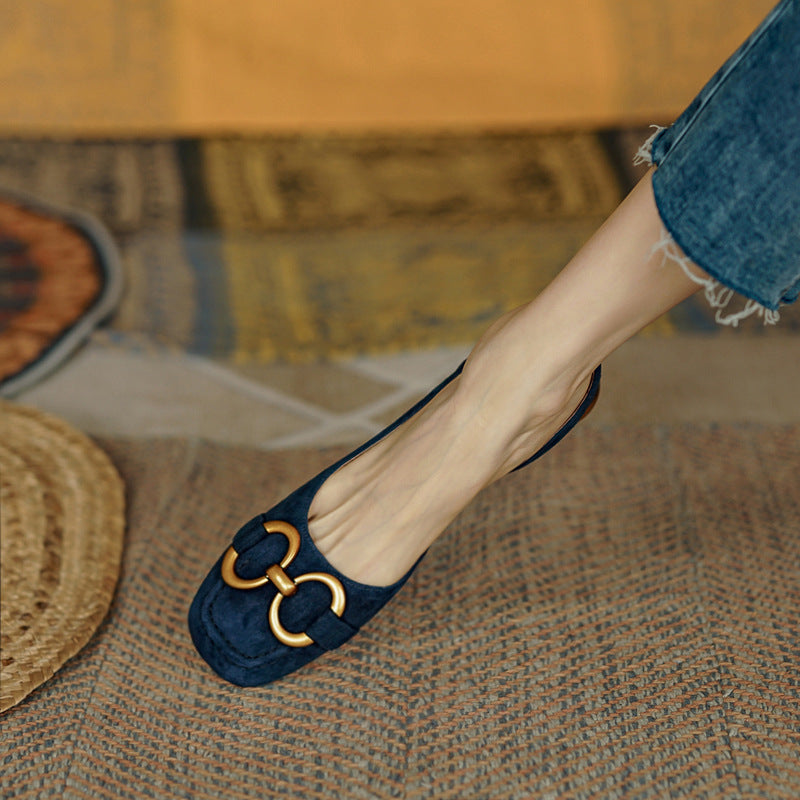 Xylia | Women’s Orthopedic Buckle Accent Slingback Flats