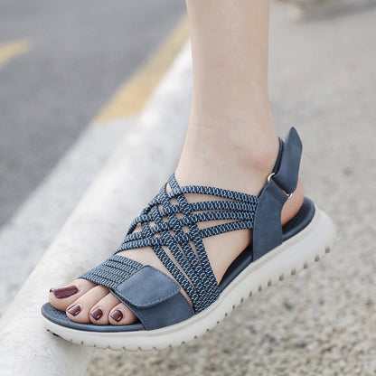 OrthoCare | Elastic Strap Comfort Platform Sandals