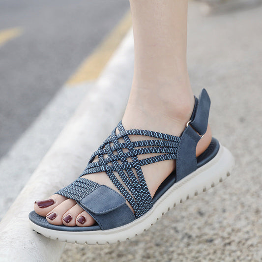 OrthoCare | Elastic Strap Comfort Platform Sandals