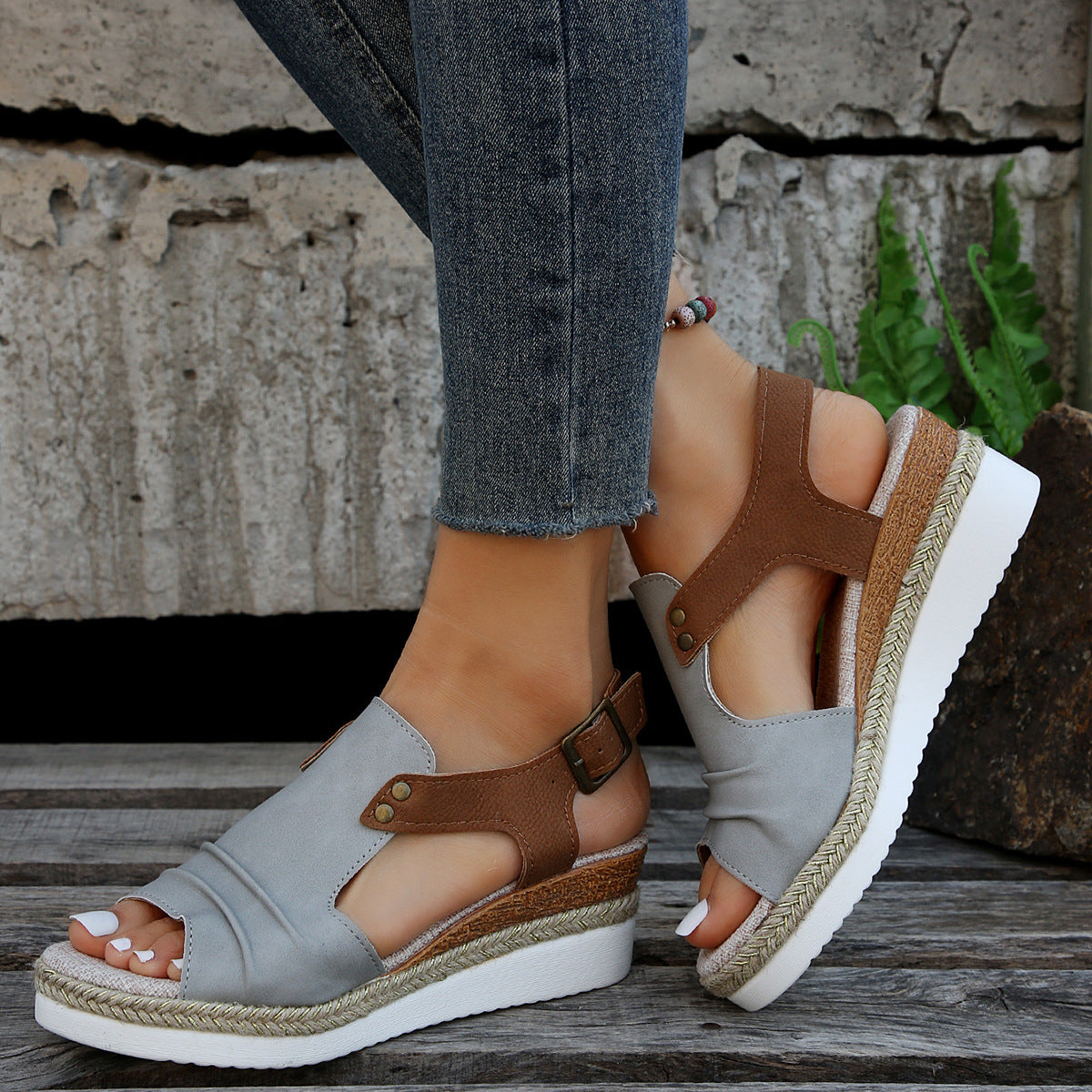Vionette | Women’s Orthopedic Cutout Wedge Comfort Sandals