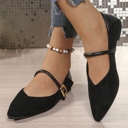 OrthoCare Suede Flats - Wide Fit Comfort Shoes