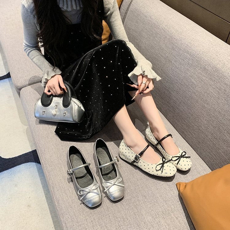 OrthoCare | Metallic Mary Jane Ballet Flats