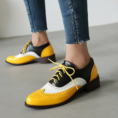 OrthoCare | Colorblock Lace-Up Oxford Shoes