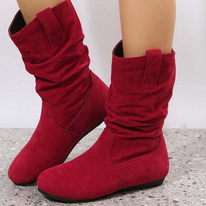 OrthoCare Suede Mid-Calf Boots - Winter Warmth