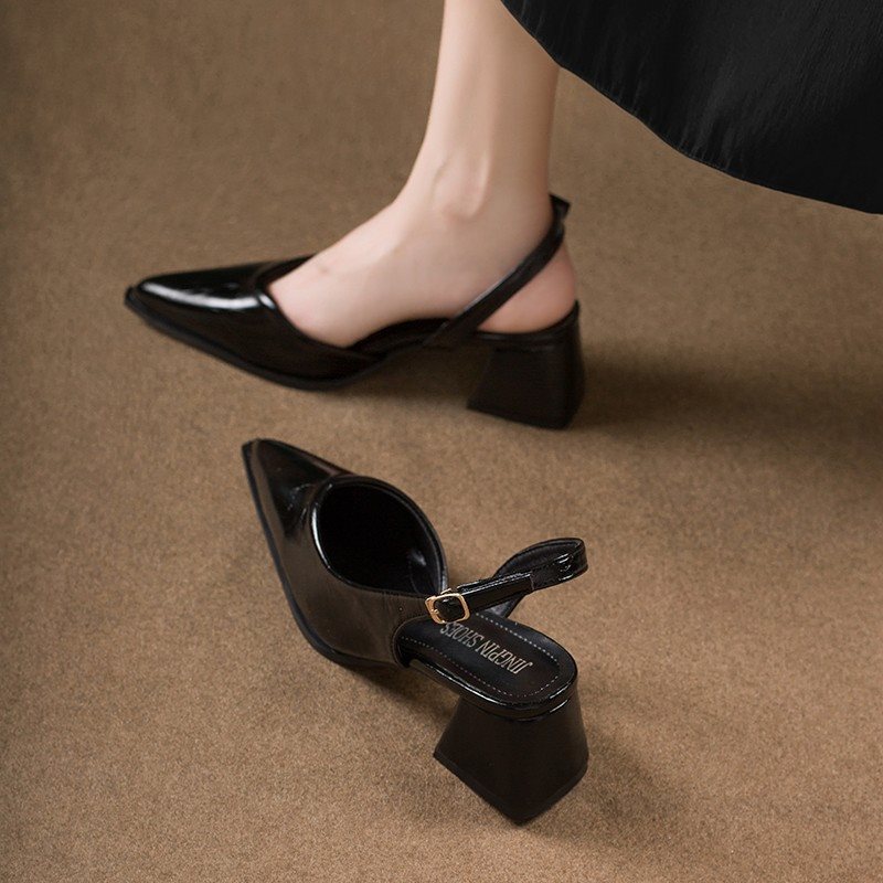 Paolina | Women’s Orthopedic Pointed Toe Slingback Block Heel Pumps