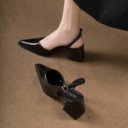 Paolina | Women’s Orthopedic Pointed Toe Slingback Block Heel Pumps