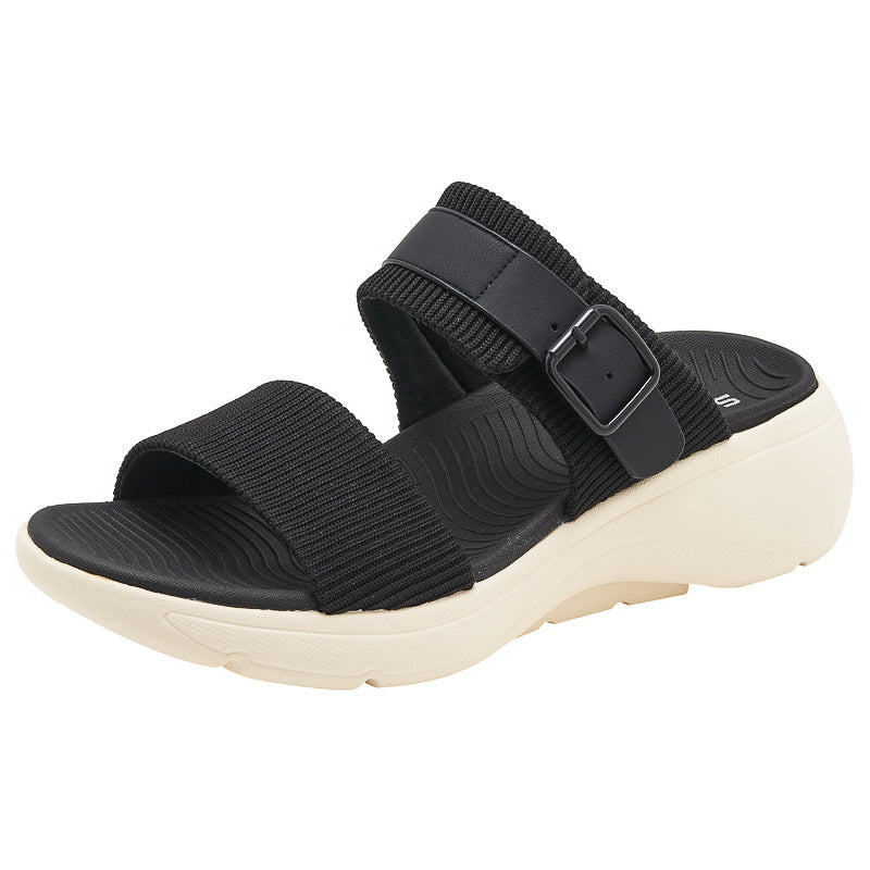 OrthoCare | Double Strap Comfort Platform Slide Sandals