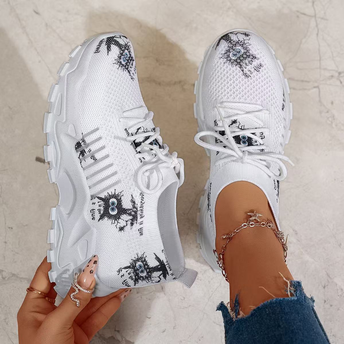 Harlowe | Women’s Orthopedic Floral Chunky Walking Sneakers