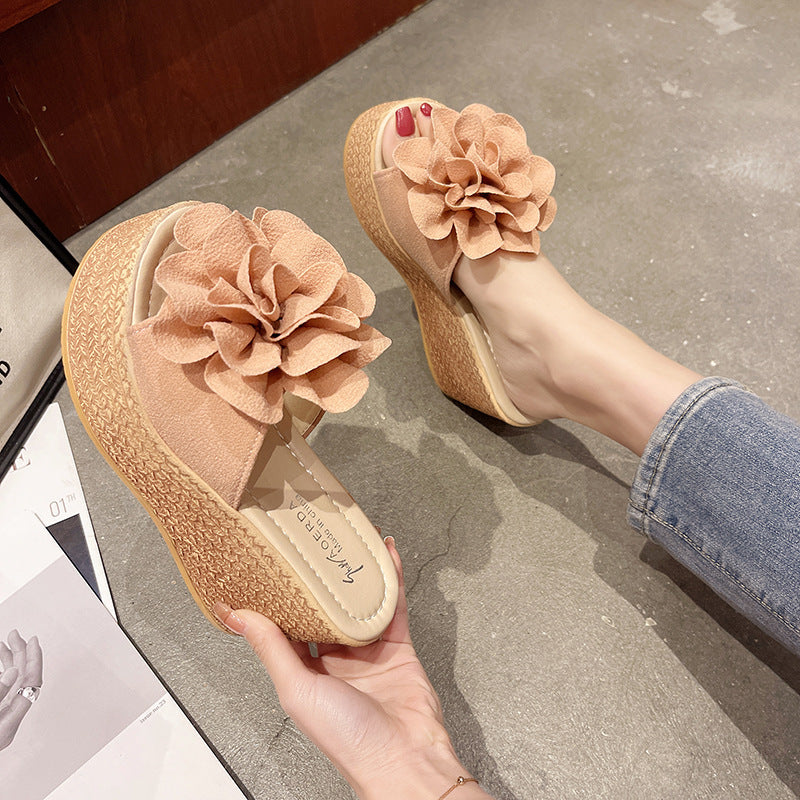Yaretzi | Women’s Orthopedic Floral Platform Wedge Slide Sandals